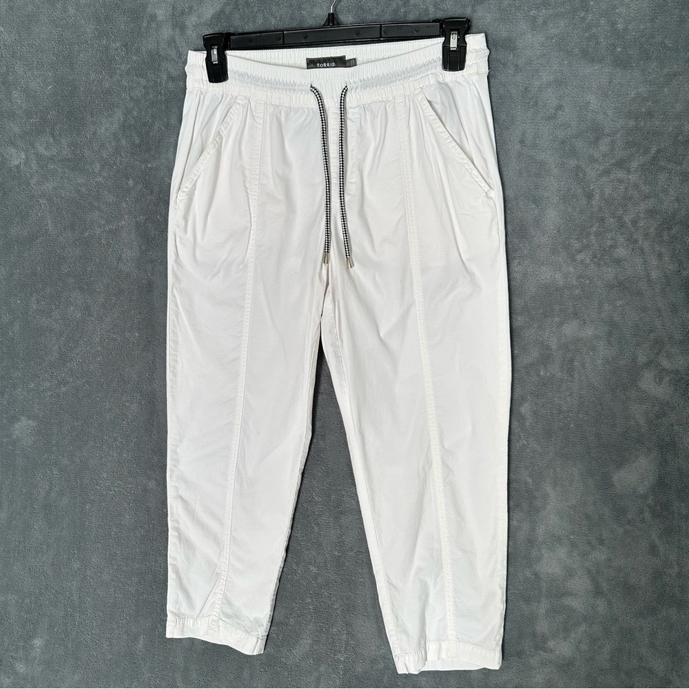 torrid White Drawstring Joggers ankle pants 00